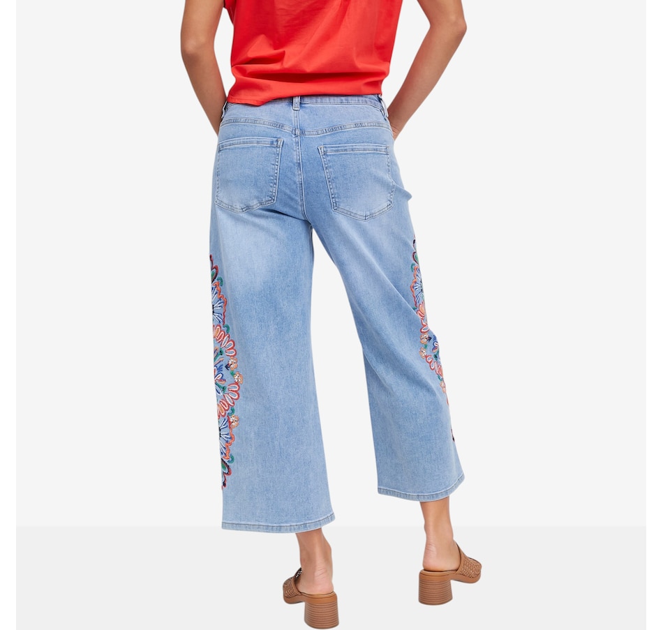 Image 105122_ALTMORE2.jpg, Product 105-122 / Price $110.00, claudia ev Wide Crop Jeans with Embellishments from claudia ev on TSC.ca's Fashion department