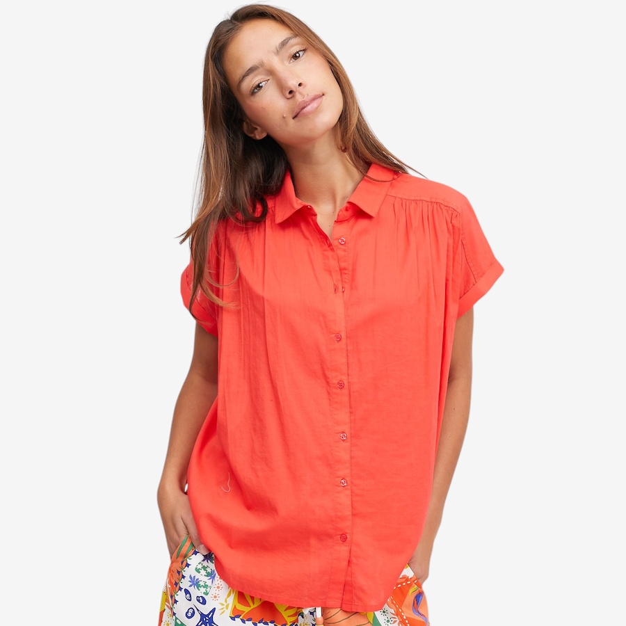 Image 105123_CORE.jpg, Product 105-123 / Price $75.00, claudia ev Campshirt with Shirring from claudia ev on TSC.ca's Fashion department
