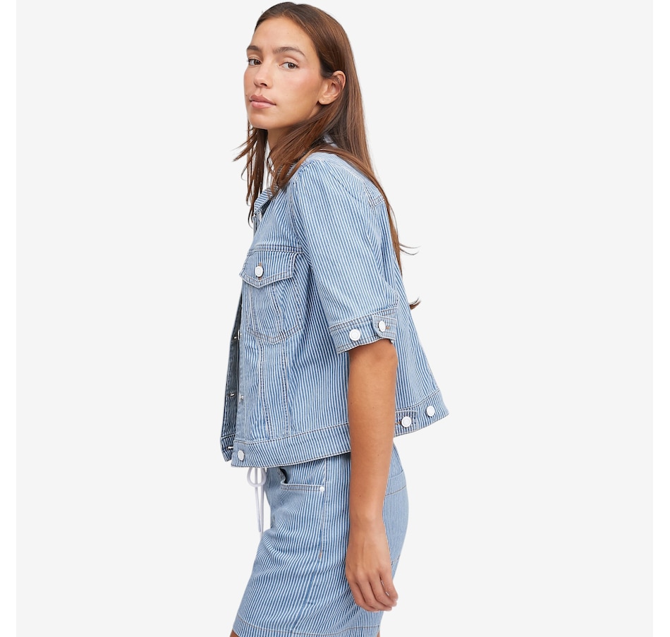 Image 105131_ALTMORE1.jpg, Product 105-131 / Price $84.00, claudia ev Elbow Sleeve Denim Jacket from claudia ev on TSC.ca's Fashion department