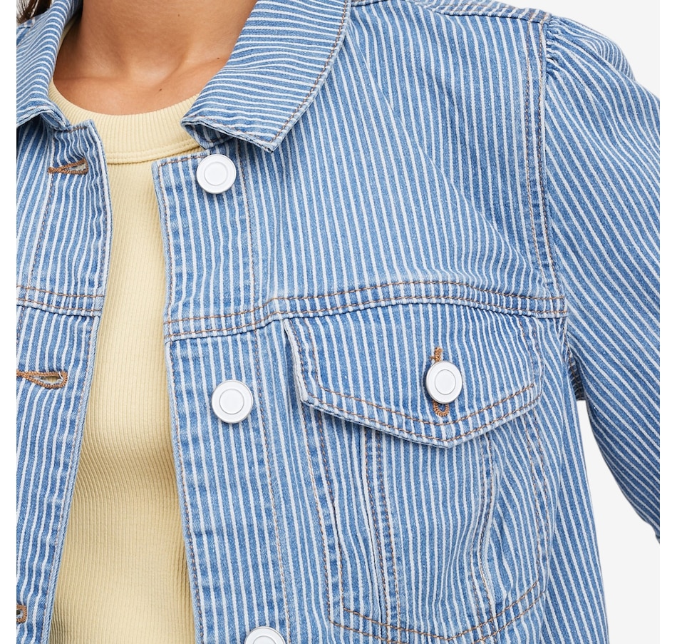 Image 105131_ALTMORE2.jpg, Product 105-131 / Price $84.00, claudia ev Elbow Sleeve Denim Jacket from claudia ev on TSC.ca's Fashion department