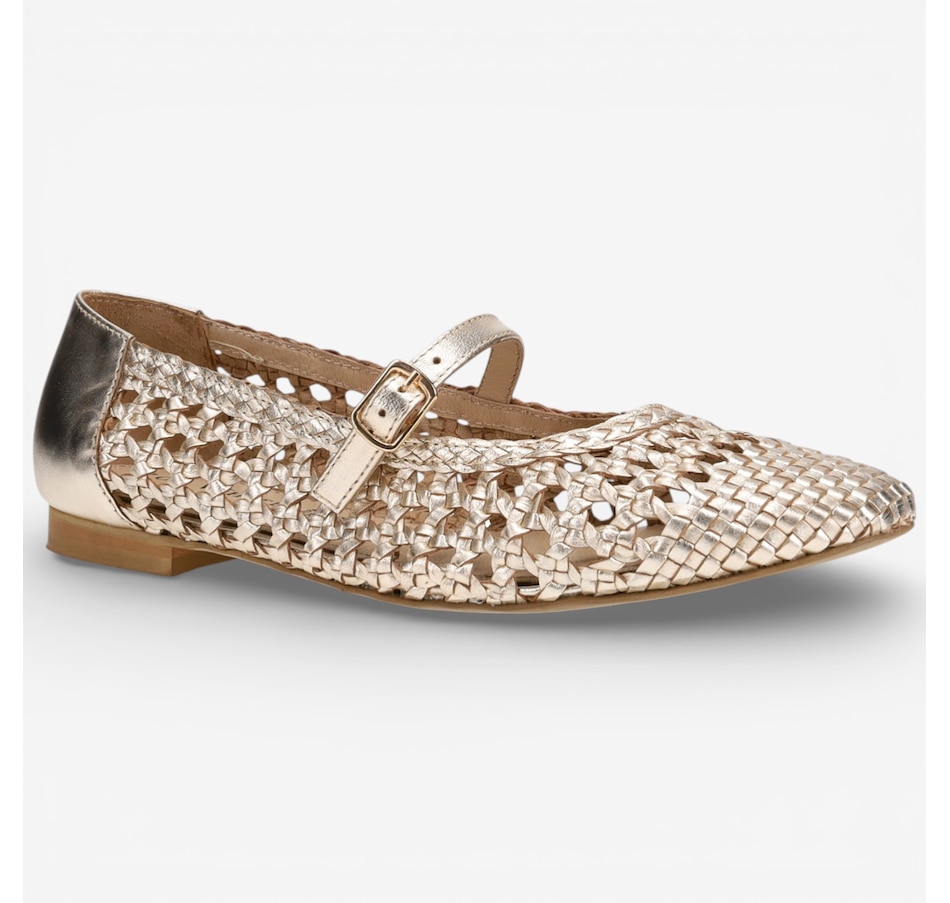 Image 105178_PLTO.jpg, Product 105-178 / Price $279.88, Ron White Clover Woven Nappa Flat from Ron White on TSC.ca's Shoes department