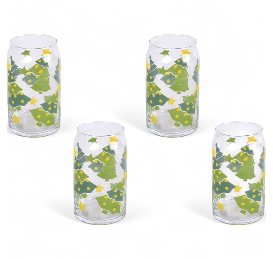 Image 105326_TREES.jpg, Product 105-326 / Price $24.99, temp-tations Can-Style Drinking Glasses (set of 4) from temp-tations on TSC.ca's Home & Garden department