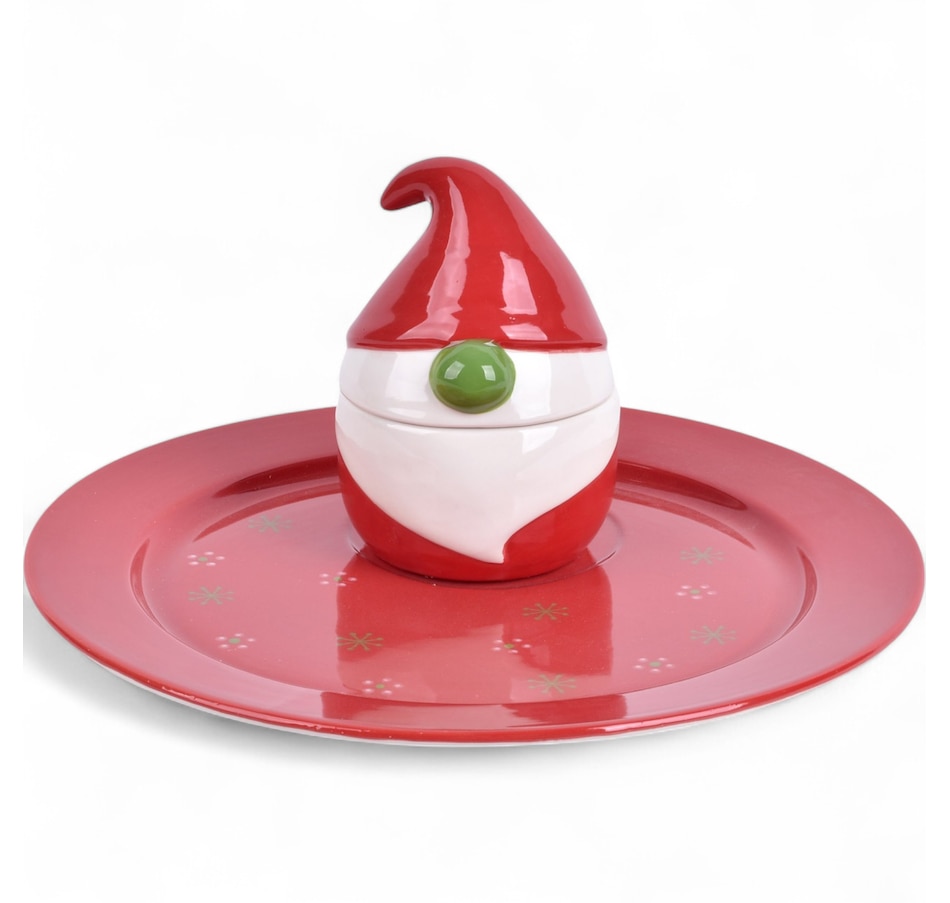 Image 105328_GNOME.jpg, Product 105-328 / Price $29.99, temp-tations 12" Platter with 10 oz Lidded Ramekin from temp-tations on TSC.ca's Kitchen department