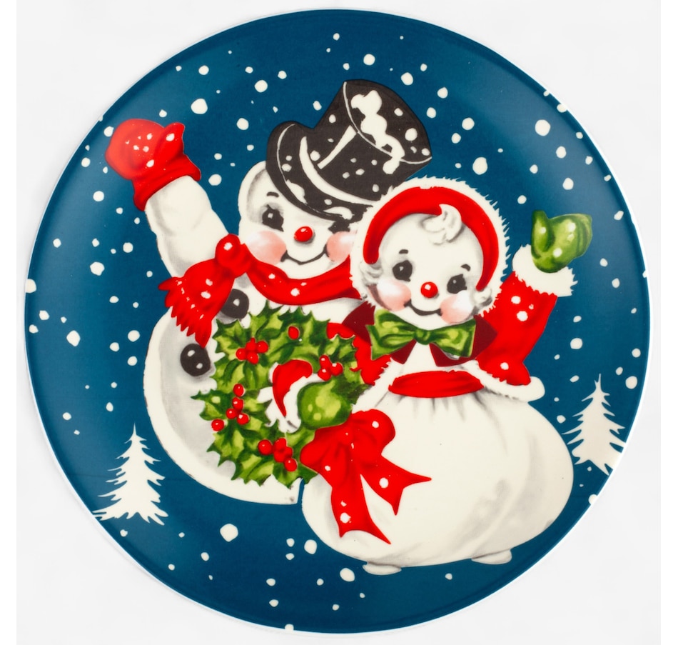Image 105336_ALTMORE3.jpg, Product 105-336 / Price $32.99, Mr. Christmas 8" Round Christmas Plates (set of 4) from Mr. Christmas on TSC.ca's Kitchen department
