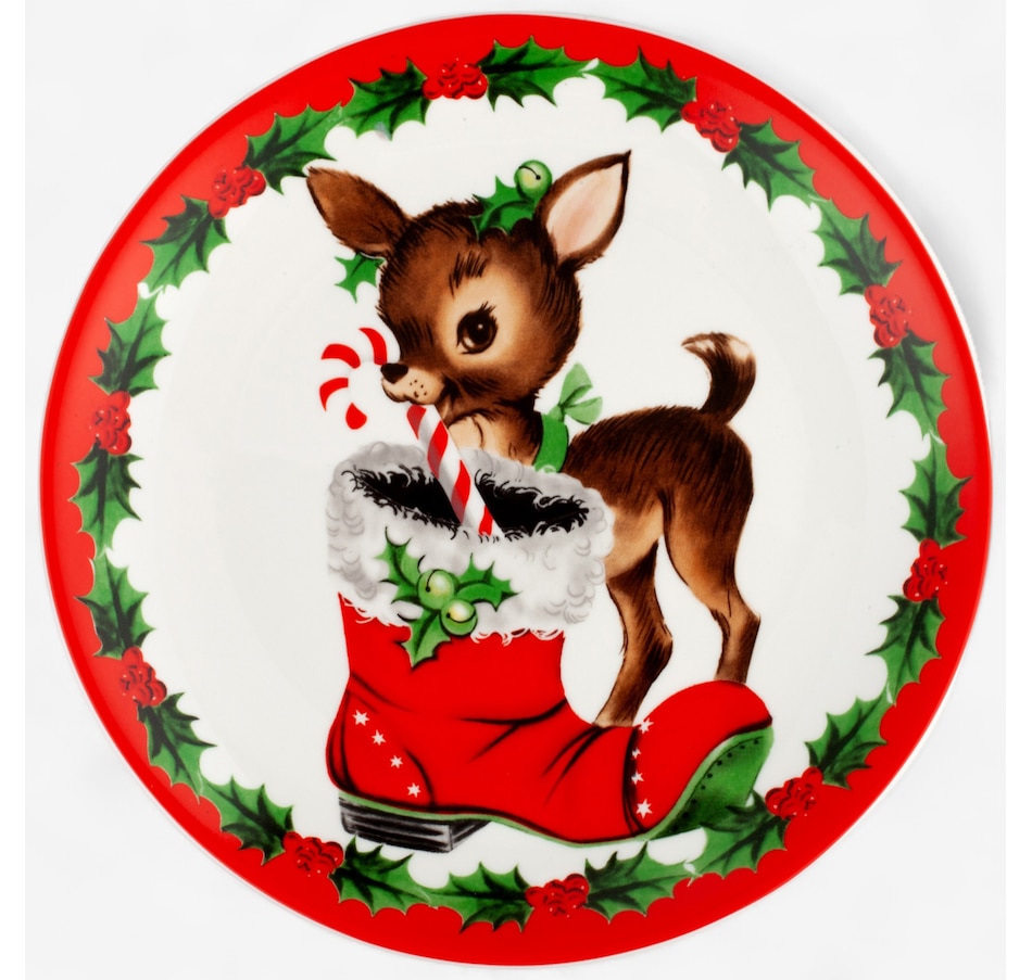 Image 105336_ALTMORE5.jpg, Product 105-336 / Price $32.99, Mr. Christmas 8" Round Christmas Plates (set of 4) from Mr. Christmas on TSC.ca's Kitchen department