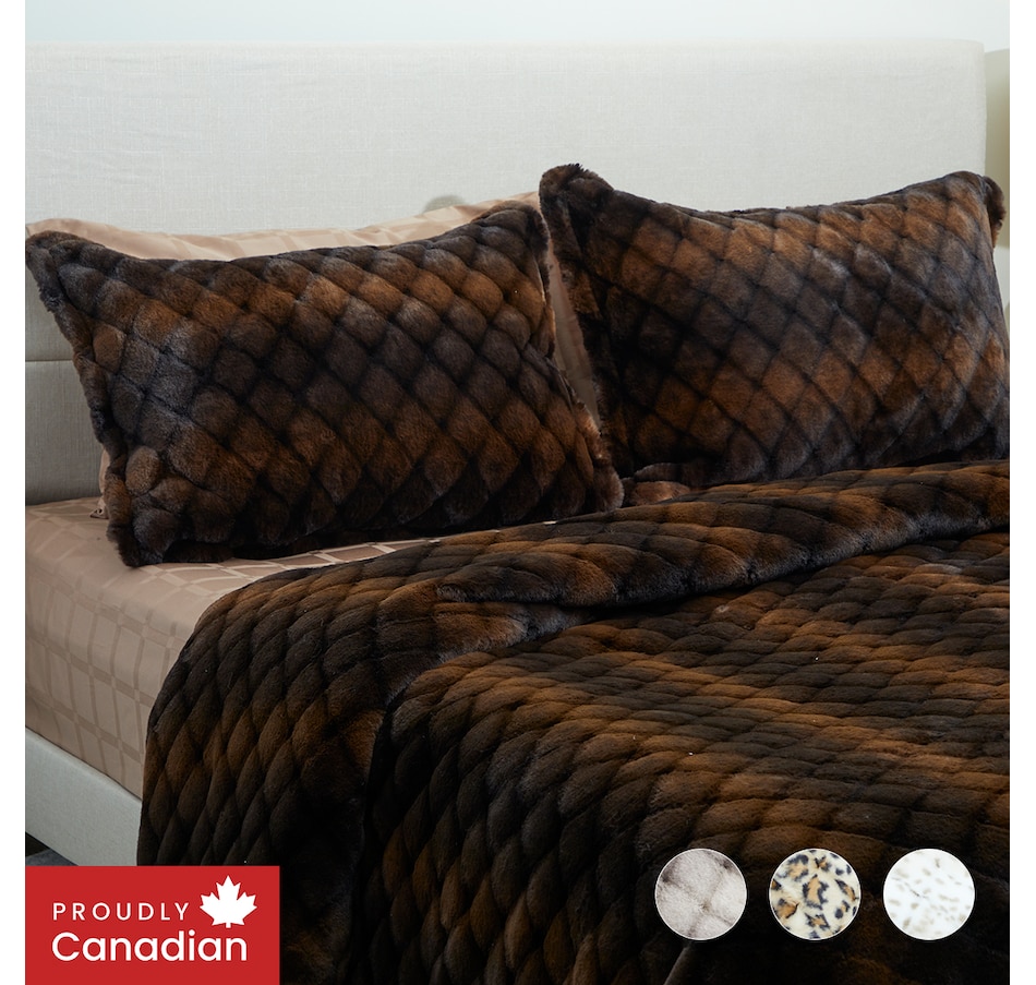Image 105344_ALTMORE100.jpg, Product 105-344 / Price $79.99 - $119.99, Guillaume Luxe Faux Fur Jacquard Comforter Set from Guillaume on TSC.ca's Home & Garden department