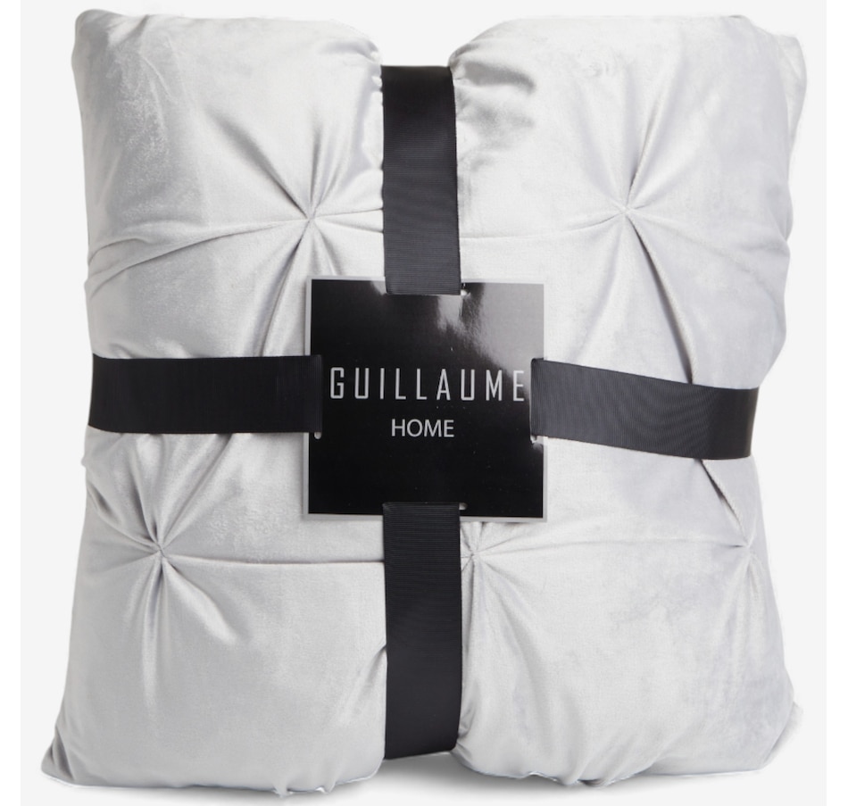 Image 105347_SIL.jpg, Product 105-347 / Price $39.99, Guillaume Velvet Pintuck Deco Pillow from Guillaume on TSC.ca's Home & Garden department