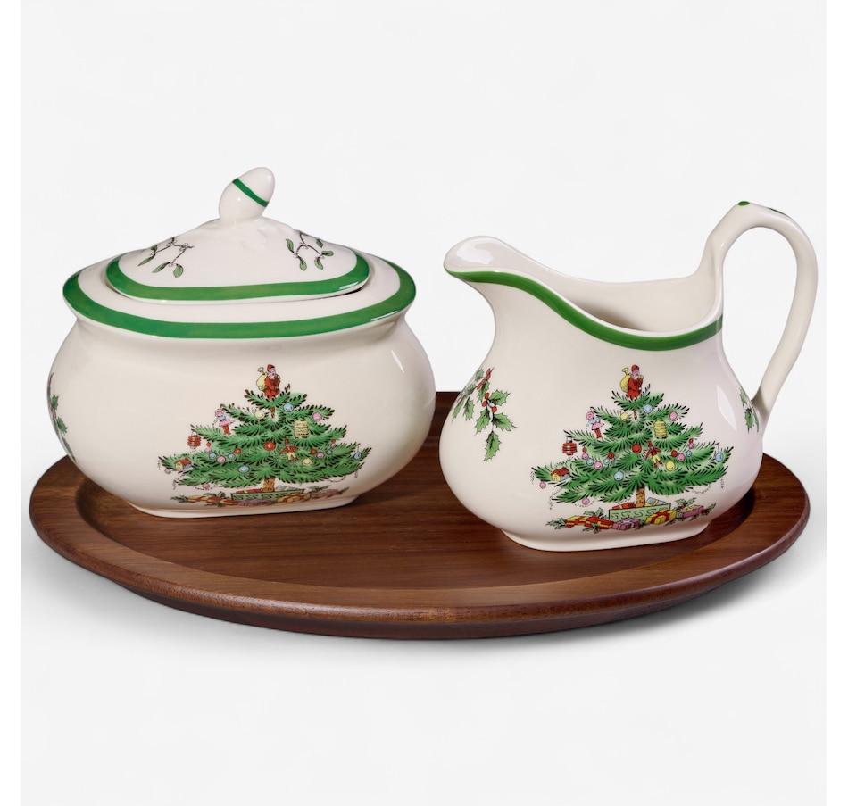 Image 105348.jpg, Product 105-348 / Price $59.99, Spode Christmas Tree 3-Piece Sugar and Creamer Set from Portmeirion - Spode on TSC.ca's Kitchen department