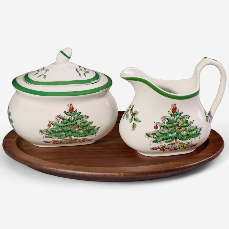 Image 105348.jpg, Product 105-348 / Price $59.99, Spode Christmas Tree 3-Piece Sugar and Creamer Set from Portmeirion - Spode on TSC.ca's Kitchen department