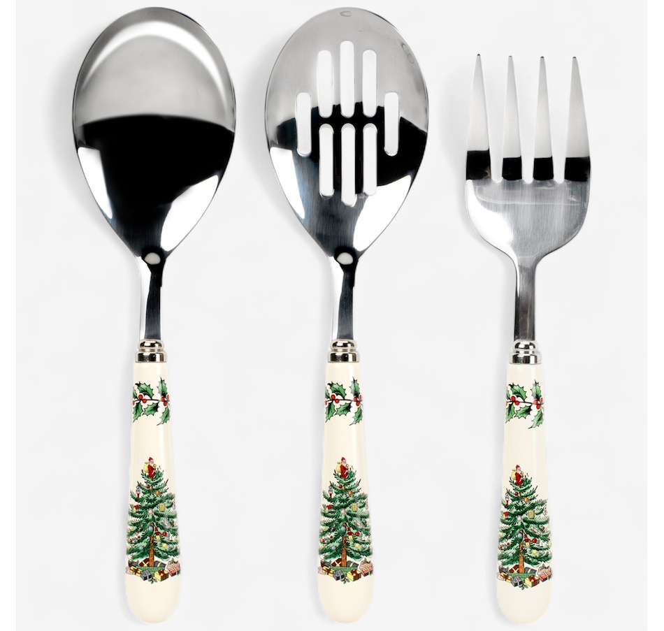 Image 105350.jpg, Product 105-350 / Price $44.99, Spode Christmas Tree 3-Piece Cutlery Set from Portmeirion - Spode on TSC.ca's Kitchen department