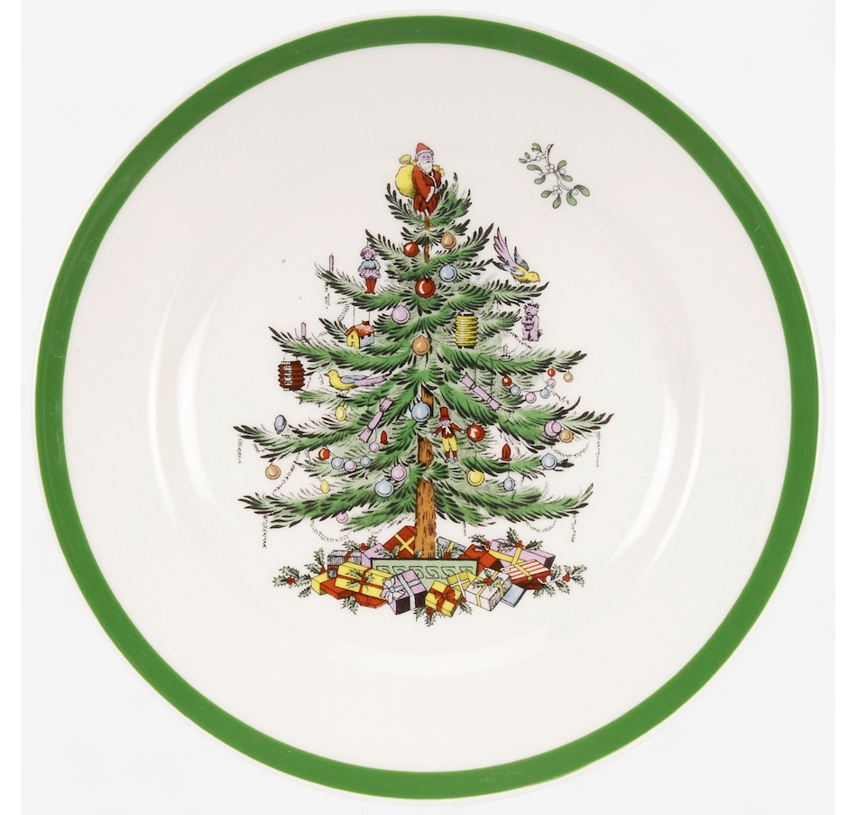 Image 105354.jpg, Product 105-354 / Price $79.99, Spode Christmas Tree Salad Plate (set of 4) from Portmeirion - Spode on TSC.ca's Kitchen department