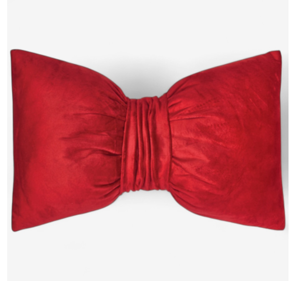 Image 105362.jpg, Product 105-362 / Price $22.99, Mera Linen Holiday Bow Cushion (12" x 20") from Mera Linens on TSC.ca's Home & Garden department