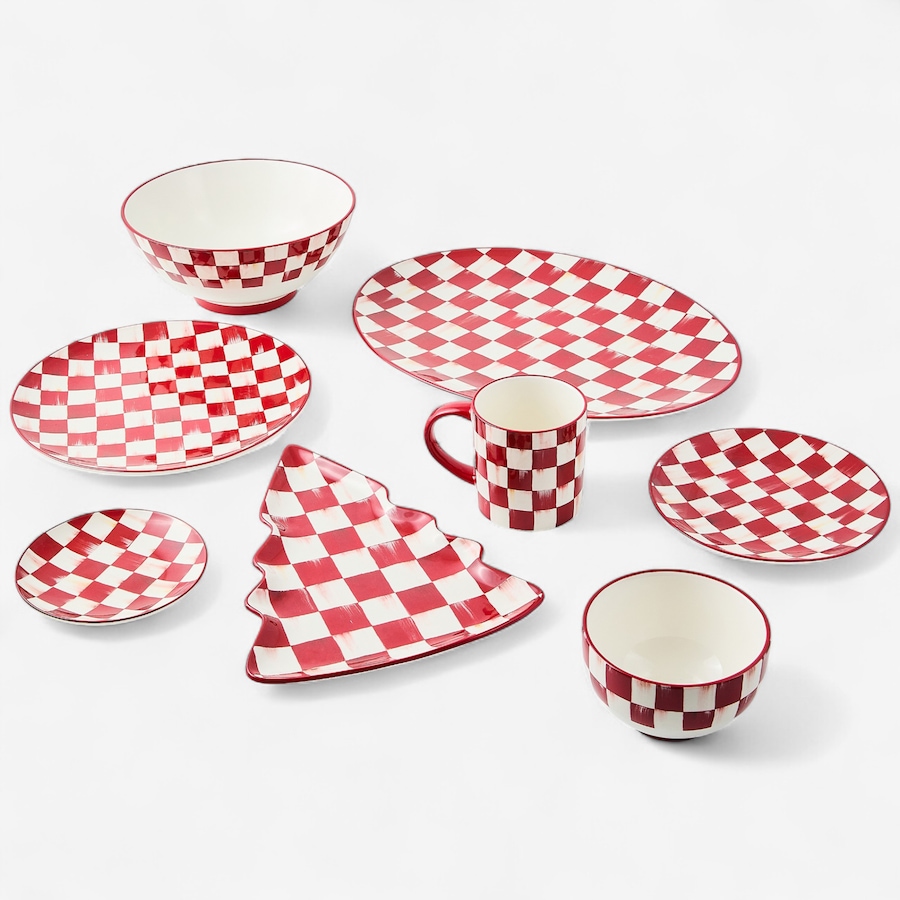 Image 105417_ALTMORE3.jpg, Product 105-417 / Price $120.00, MacKenzie-Childs Cherry Check Breakfast Bowls (set of 4) from MacKenzie Childs on TSC.ca's Kitchen department