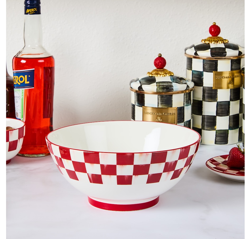 Image 105419_ALTMORE1.jpg, Product 105-419 / Price $120.00, MacKenzie-Childs Cherry Check Serving Bowl from MacKenzie Childs on TSC.ca's Kitchen department