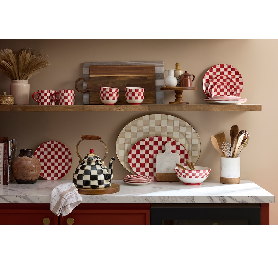Image 105419_ALTMORE3.jpg, Product 105-419 / Price $120.00, MacKenzie-Childs Cherry Check Serving Bowl from MacKenzie Childs on TSC.ca's Kitchen department