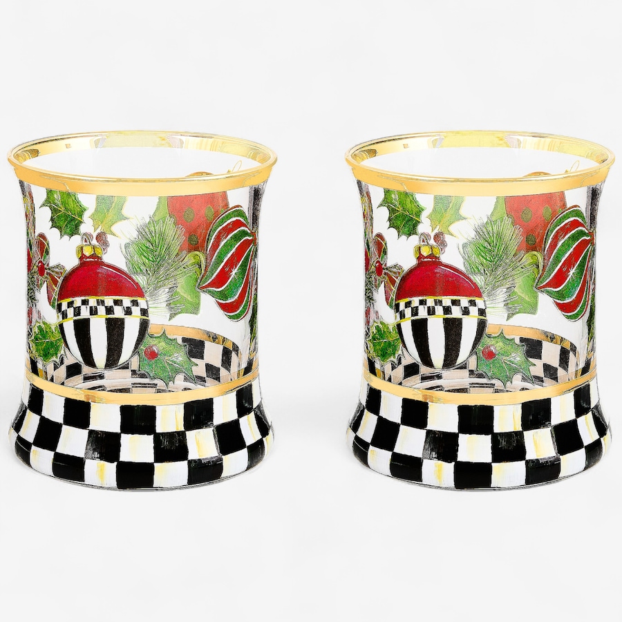 Image 105424.jpg, Product 105-424 / Price $150.00, MacKenzie-Childs Deck the Halls Tumbler (Set of 2) from MacKenzie Childs on TSC.ca's Kitchen department