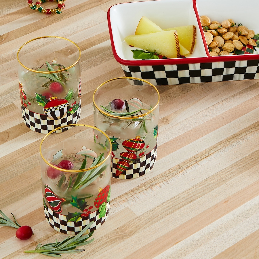 Image 105424_ALTMORE1.jpg, Product 105-424 / Price $150.00, MacKenzie-Childs Deck the Halls Tumbler (Set of 2) from MacKenzie Childs on TSC.ca's Kitchen department