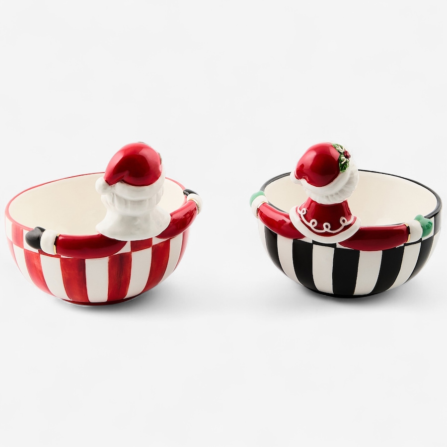 Image 105428_ALTMORE1.jpg, Product 105-428 / Price $215.00, MacKenzie-Childs Check It Out Ceramic Snack Bowls (set of 2) from MacKenzie Childs on TSC.ca's Kitchen department