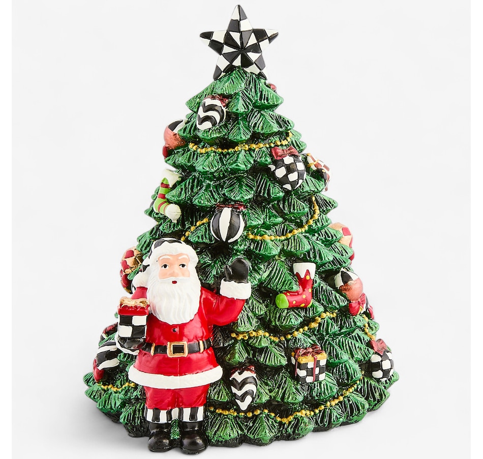 Image 105436.jpg, Product 105-436 / Price $75.00, MacKenzie-Childs Courtly Christmas Tree Rotating Music Box from MacKenzie Childs on TSC.ca's Home & Garden department