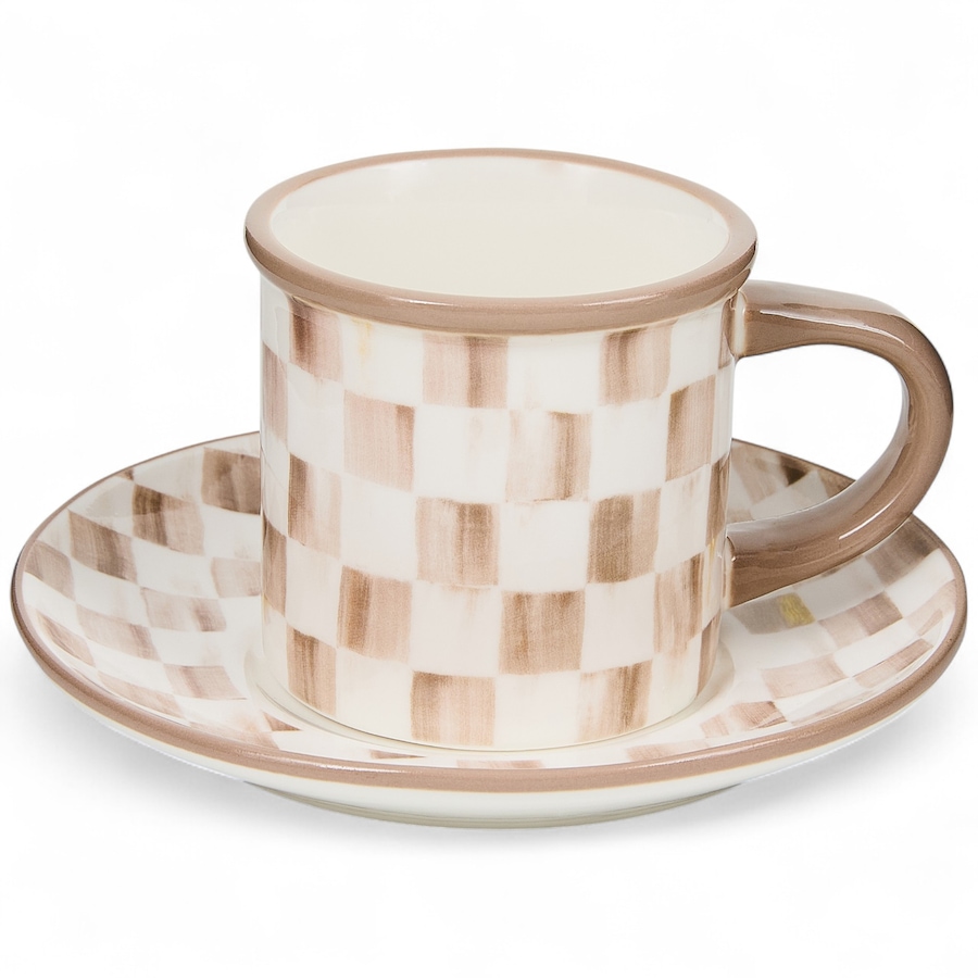 Image 105459_ALTMORE3.jpg, Product 105-459 / Price $148.00, Mackenzie-Childs Stoneware Espresso Cup and Saucer (set of 2) from MacKenzie Childs on TSC.ca's Kitchen department