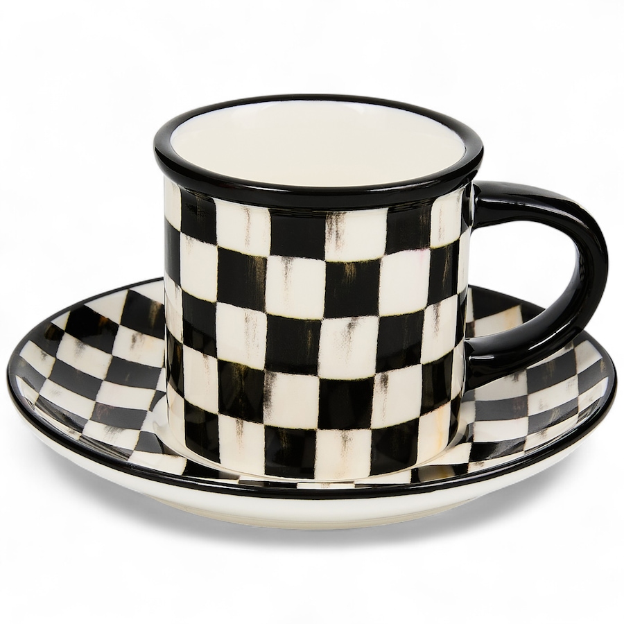 Image 105459_ALTMORE4.jpg, Product 105-459 / Price $148.00, Mackenzie-Childs Stoneware Espresso Cup and Saucer (set of 2) from MacKenzie Childs on TSC.ca's Kitchen department