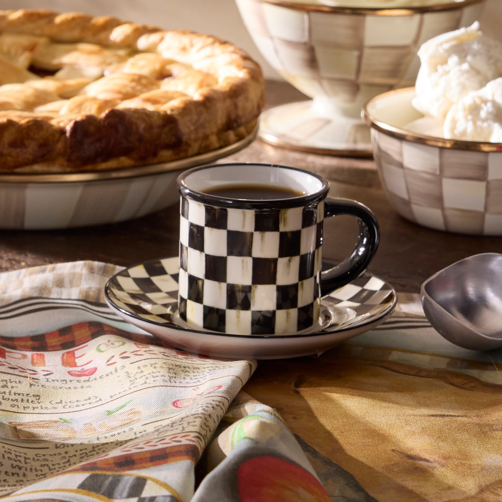 Mackenzie-Childs Stoneware Espresso Cup and Saucer (set of 2) - TSC.ca