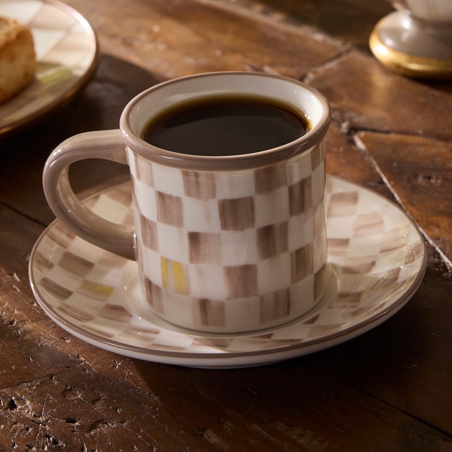 Image 105459_ALTMORE7.jpg, Product 105-459 / Price $148.00, Mackenzie-Childs Stoneware Espresso Cup and Saucer (set of 2) from MacKenzie Childs on TSC.ca's Kitchen department
