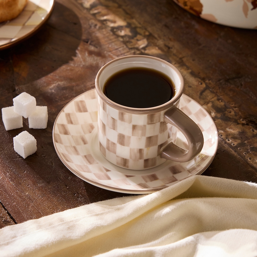 Image 105459_ALTMORE9.jpg, Product 105-459 / Price $148.00, Mackenzie-Childs Stoneware Espresso Cup and Saucer (set of 2) from MacKenzie Childs on TSC.ca's Kitchen department