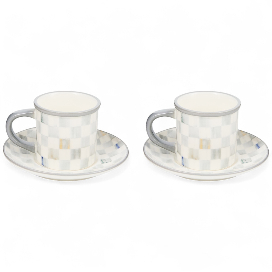 Image 105459_STLCK.jpg, Product 105-459 / Price $148.00, Mackenzie-Childs Stoneware Espresso Cup and Saucer (set of 2) from MacKenzie Childs on TSC.ca's Kitchen department