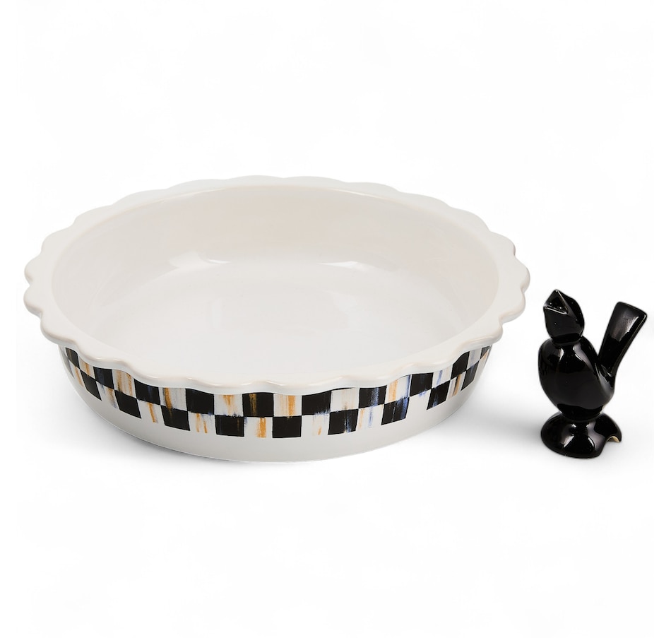 Image 105460_ALTMORE2.jpg, Product 105-460 / Price $99.00, Mackenzie-Childs Everyday Pie Plate with Pie Bird from MacKenzie Childs on TSC.ca's Kitchen department