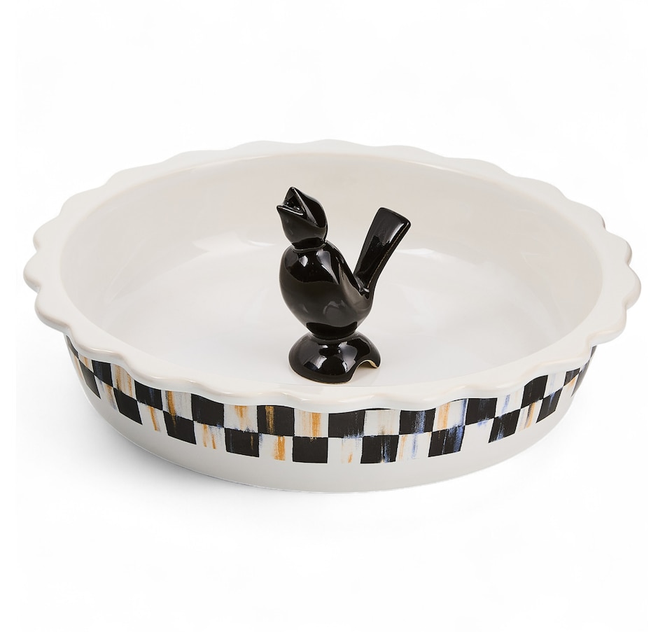Image 105460_CRYCK.jpg, Product 105-460 / Price $99.00, Mackenzie-Childs Everyday Pie Plate with Pie Bird from MacKenzie Childs on TSC.ca's Kitchen department