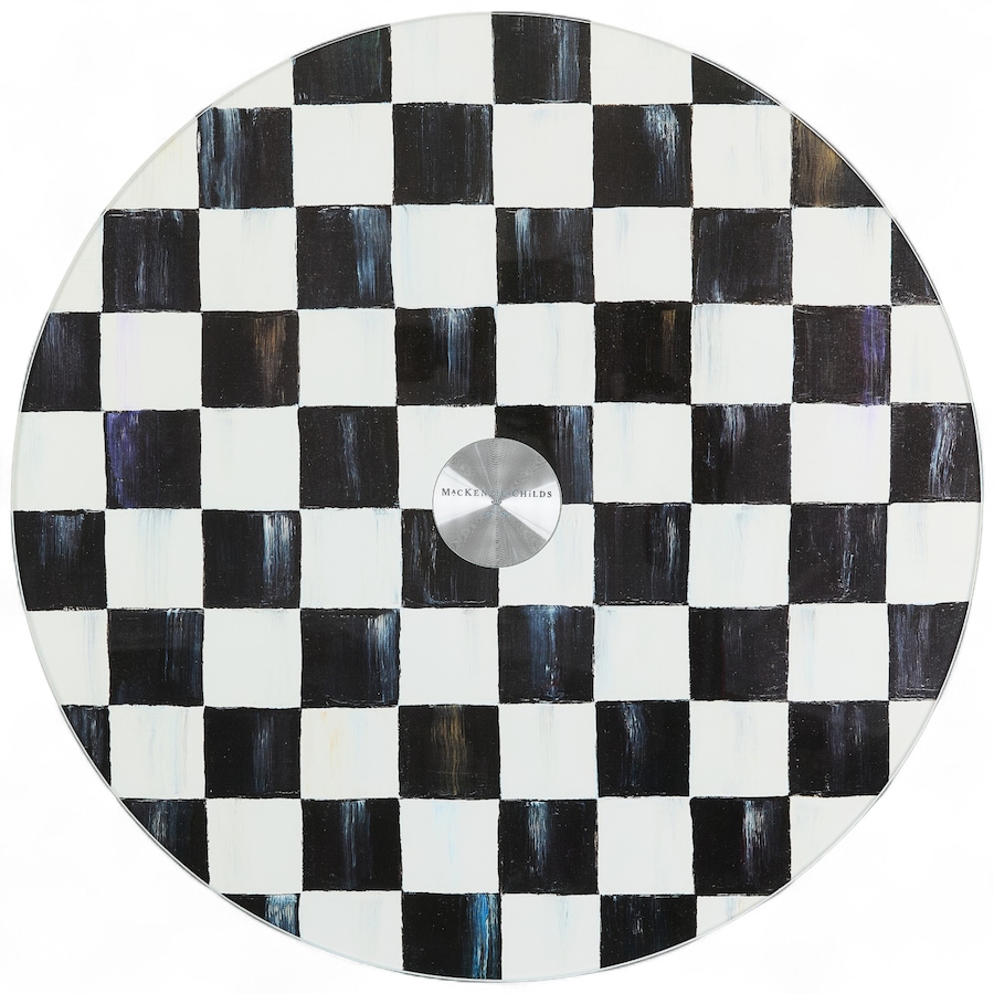 Image 105462.jpg, Product 105-462 / Price $145.00, Mackenzie-Childs Courtly Check Glass Lazy Susan from MacKenzie Childs on TSC.ca's Kitchen department