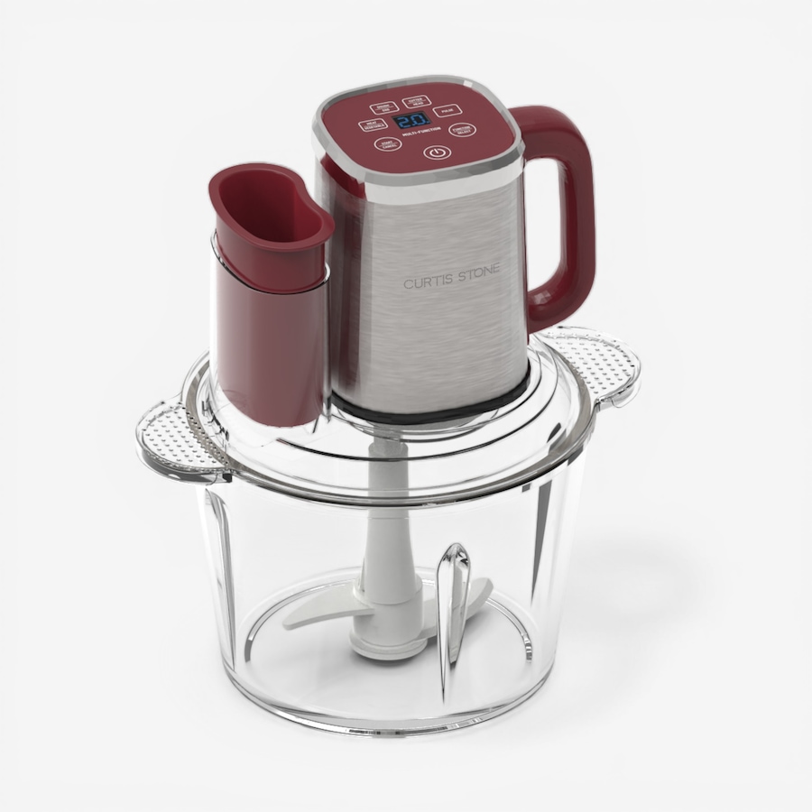 Image 105504_RED.jpg, Product 105-504 / Price $99.99, Curtis Stone Digital Glass Bowl Chopper from Curtis Stone on TSC.ca's Kitchen department