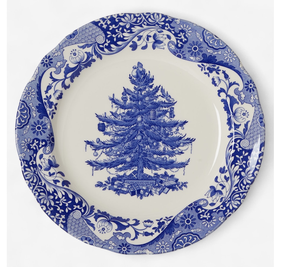 Image 105522.jpg, Product 105-522 / Price $159.99, Portmeirion Spode Blue Italian Christmas Dinner Plates - Set of 4 from Portmeirion - Spode on TSC.ca's Kitchen department