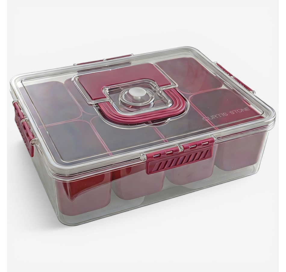 Image 105567_RED.jpg, Product 105-567 / Price $39.99, Curtis Stone 8-Piece Compartment Prep Centre from Curtis Stone on TSC.ca's Kitchen department