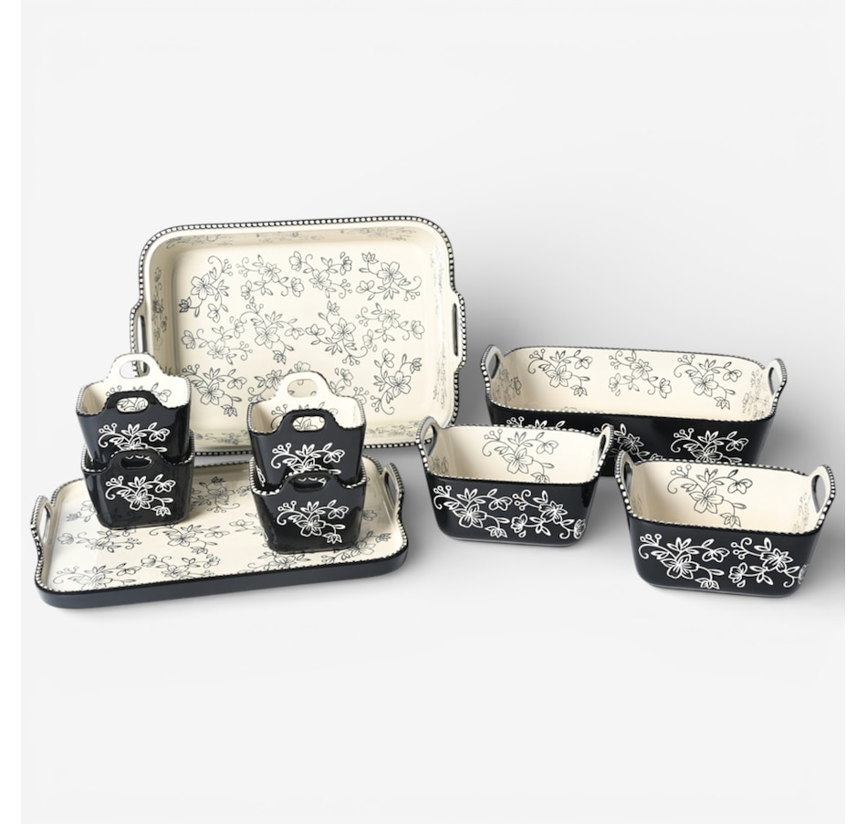 Image 105591_FLBLK.jpg, Product 105-591 / Price $99.99, temp-tations 9-Piece Bake Set with Upswept Handles from temp-tations on TSC.ca's Kitchen department