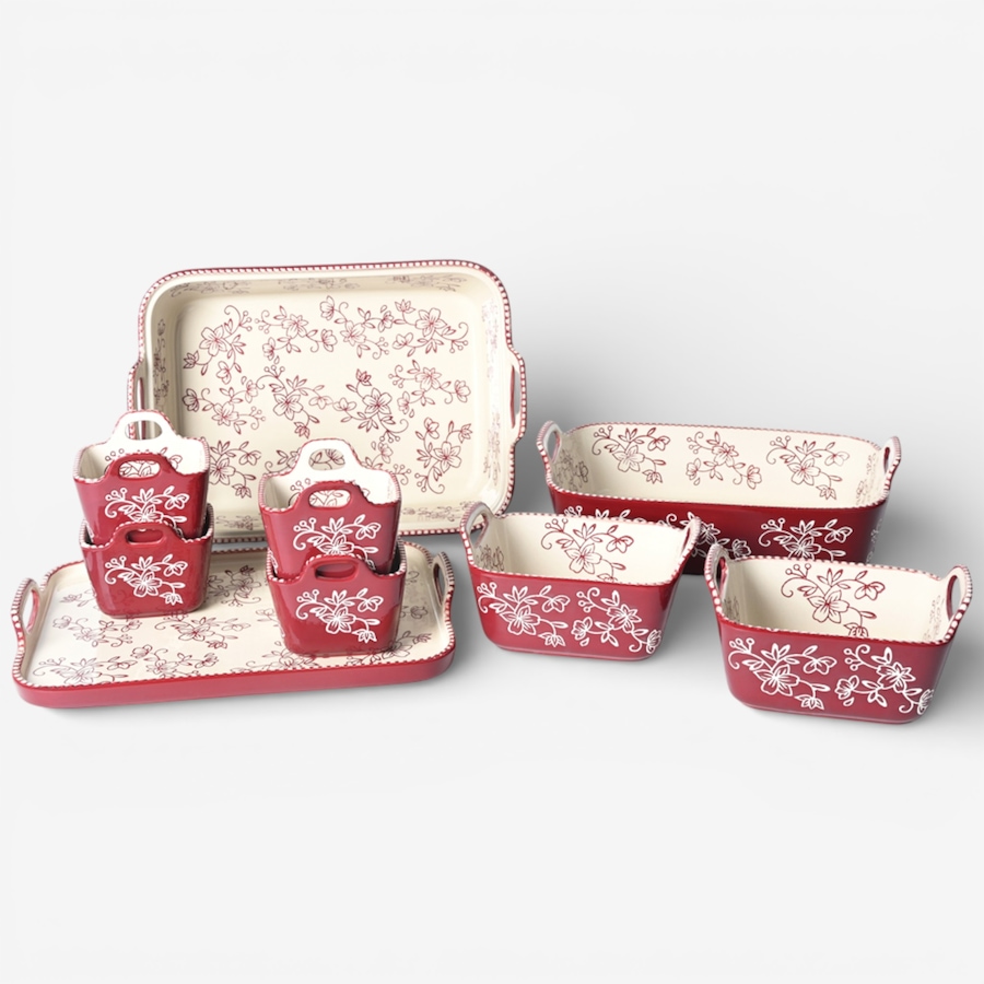 Image 105591_FLCRN.jpg, Product 105-591 / Price $89.99, temp-tations 9-Piece Bake Set with Upswept Handles from temp-tations on TSC.ca's Kitchen department