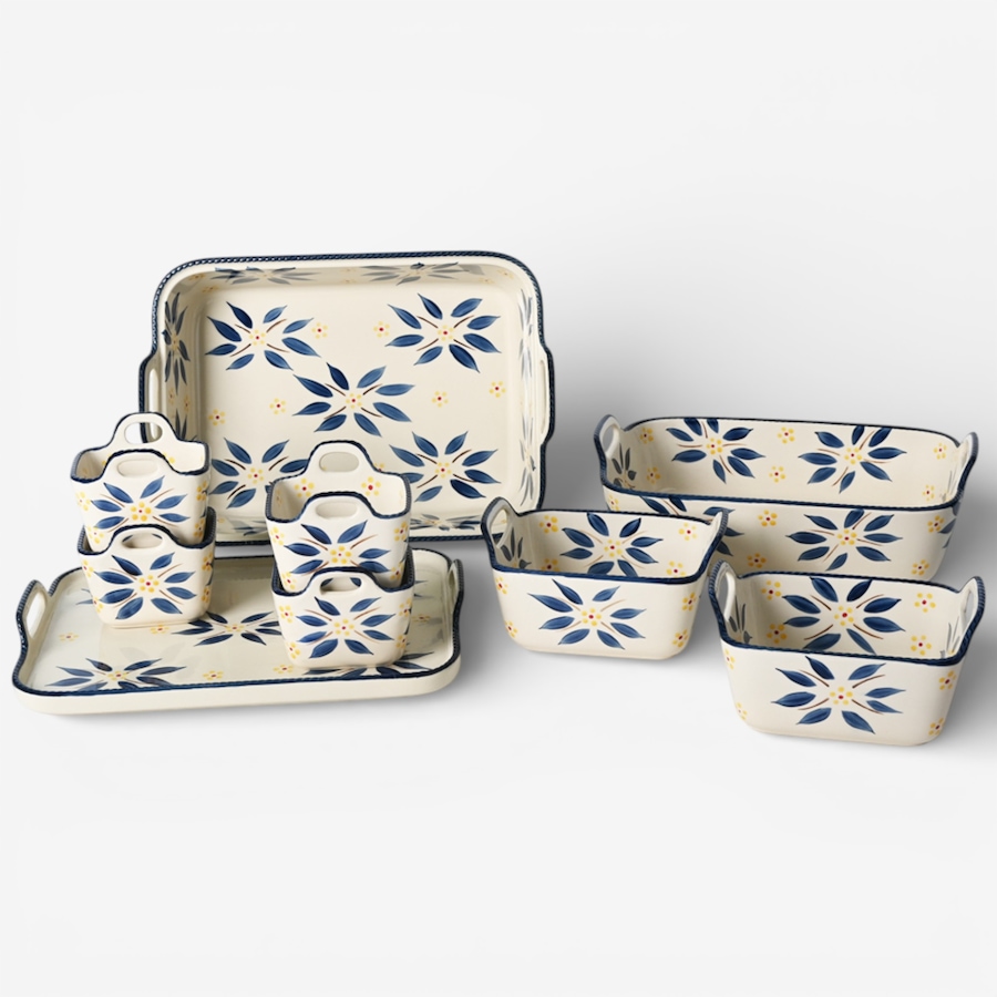 Image 105591_OWBLU.jpg, Product 105-591 / Price $89.99, temp-tations 9-Piece Bake Set with Upswept Handles from temp-tations on TSC.ca's Kitchen department