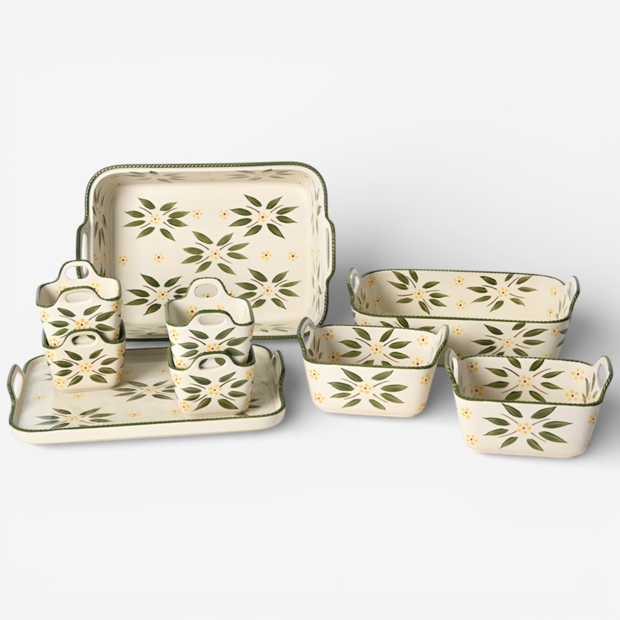 Image 105591_OWGRN.jpg, Product 105-591 / Price $89.99, temp-tations 9-Piece Bake Set with Upswept Handles from temp-tations on TSC.ca's Kitchen department