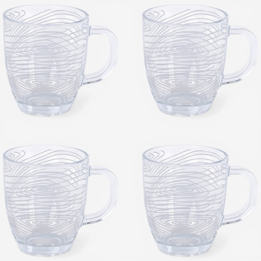 Image 105624_WOOLW.jpg, Product 105-624 / Price $29.99, temp-tations 13-oz Borosilicate Glass Mugs (set of 4) from temp-tations on TSC.ca's Kitchen department