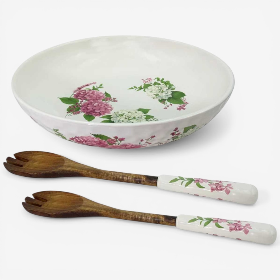 Image 105626_HYDPK.jpg, Product 105-626 / Price $59.99, temp-tations 4-Quart Shallow Serving Bowl with Wood Servers from temp-tations on TSC.ca's Kitchen department