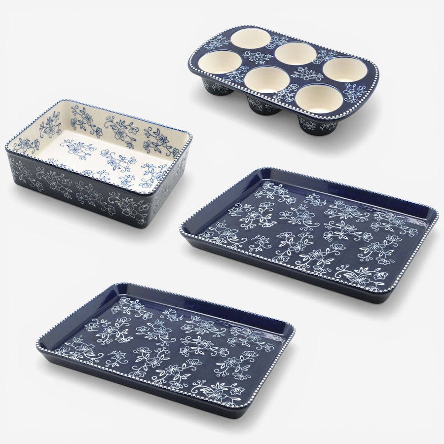 Image 105627_FLBLU.jpg, Product 105-627 / Price $79.99, temp-tations 4-Piece Micro Bake Set from temp-tations on TSC.ca's Kitchen department