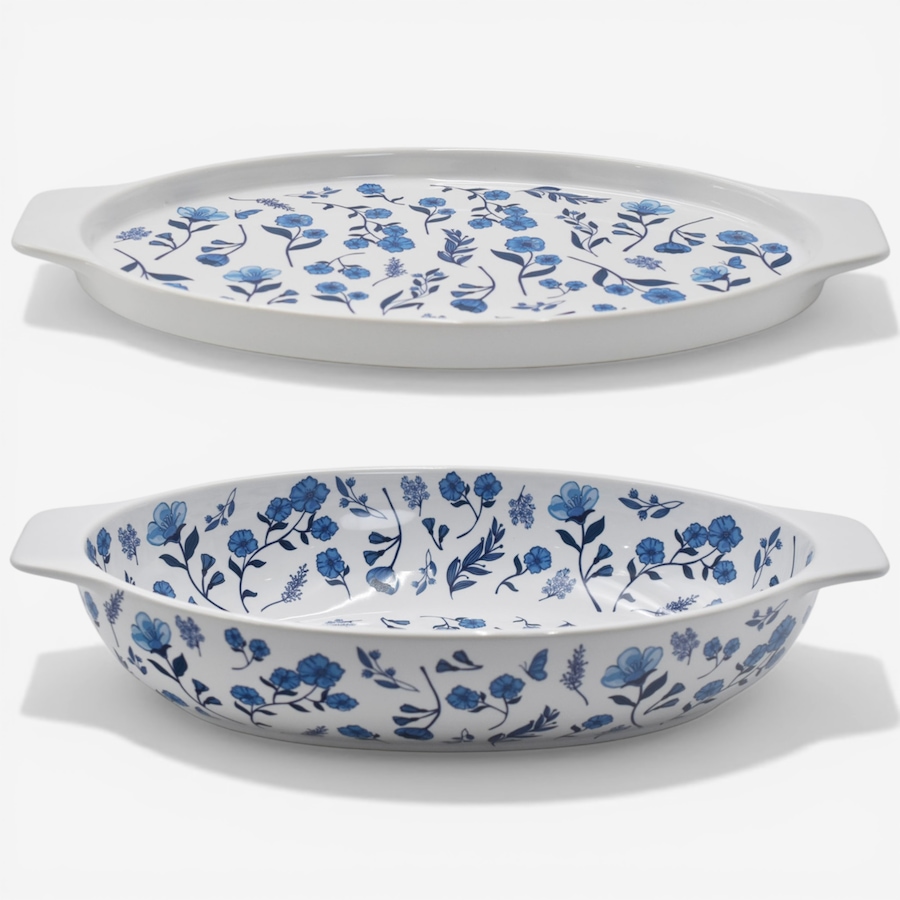 Image 105628_INDBS.jpg, Product 105-628 / Price $59.99, temp-tations 3-Quart Shallow Casserole Dish with Lid-It from temp-tations on TSC.ca's Kitchen department