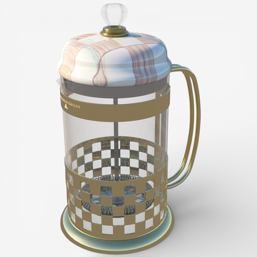 Image 105643_ROSCK.jpg, Product 105-643 / Price $174.00, Mackenzie-Childs French Press from MacKenzie Childs on TSC.ca's Kitchen department