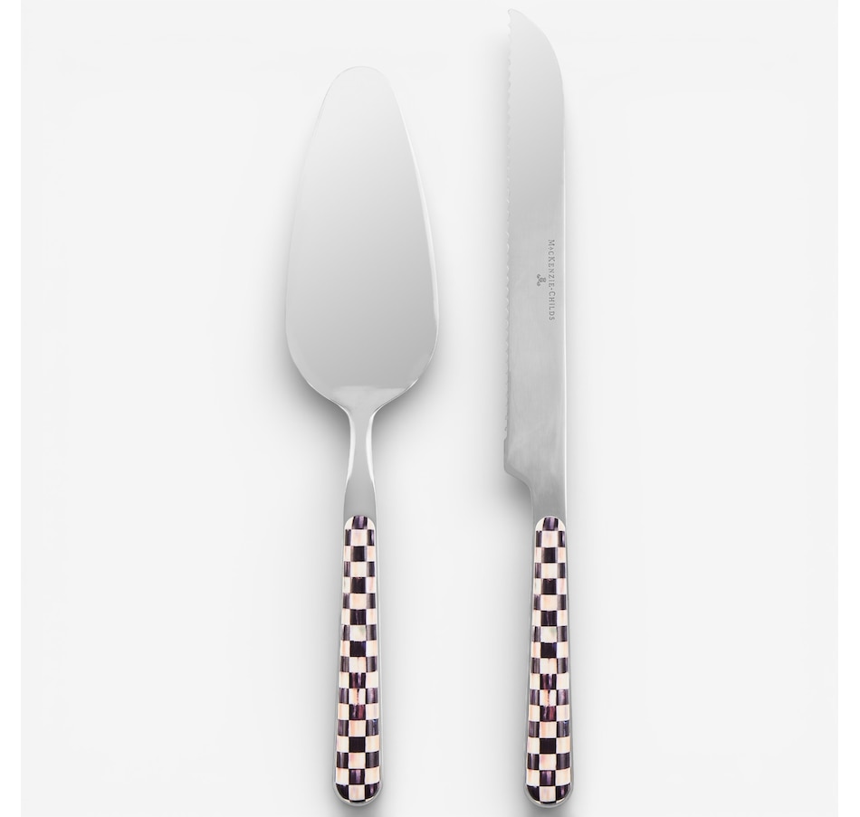 Image 105679_CRYCK.jpg, Product 105-679 / Price $120.00, Mackenzie-Childs Bistro Cake Serving Set from MacKenzie Childs on TSC.ca's Kitchen department