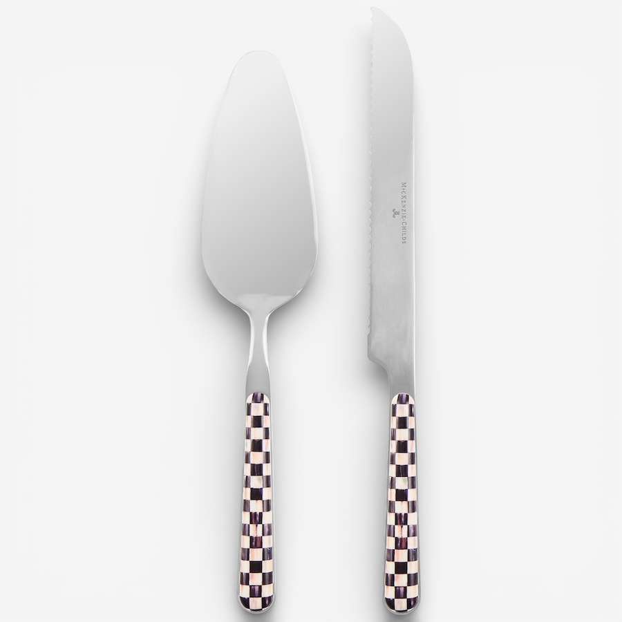 Image 105679_CRYCK.jpg, Product 105-679 / Price $120.00, Mackenzie-Childs Bistro Cake Serving Set from MacKenzie Childs on TSC.ca's Kitchen department
