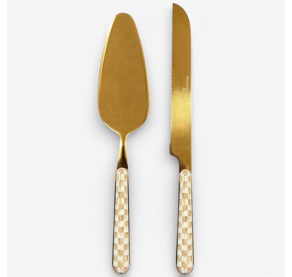 Image 105679_MOCCK.jpg, Product 105-679 / Price $120.00, Mackenzie-Childs Bistro Cake Serving Set from MacKenzie Childs on TSC.ca's Kitchen department