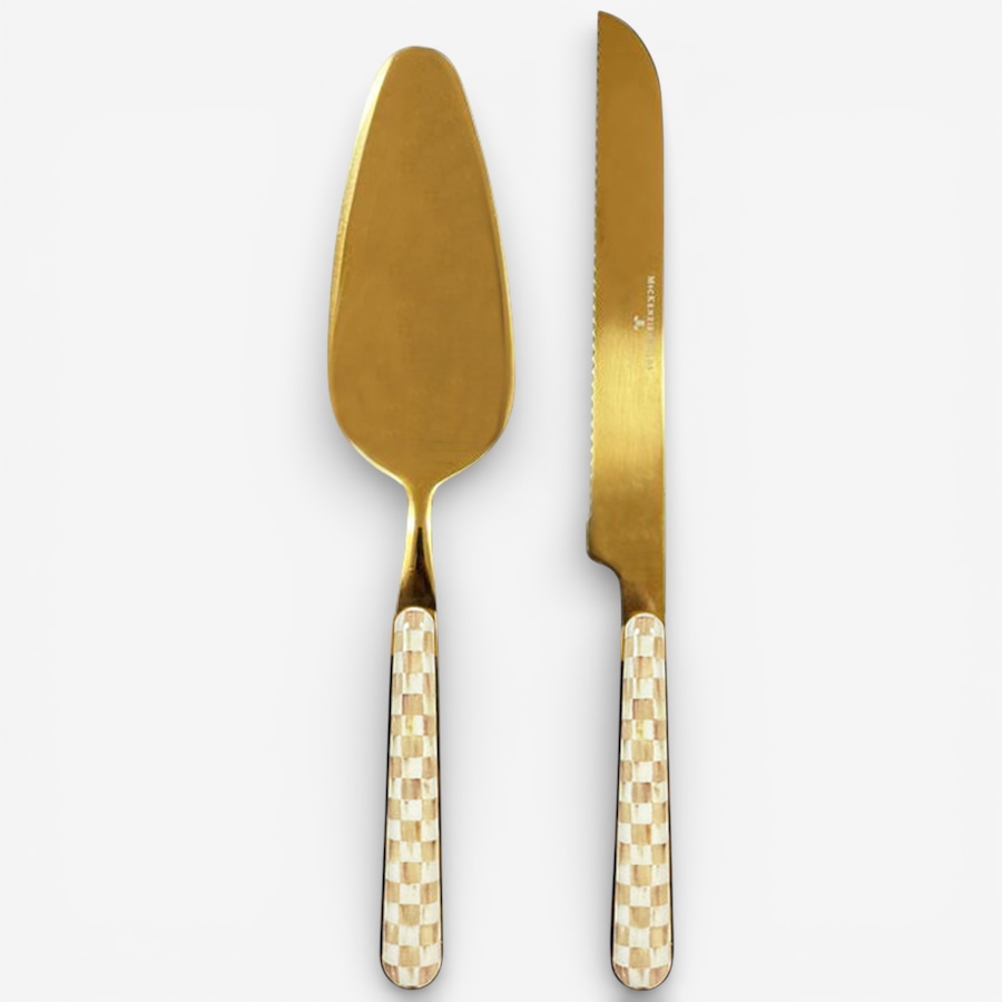 Image 105679_MOCCK.jpg, Product 105-679 / Price $120.00, Mackenzie-Childs Bistro Cake Serving Set from MacKenzie Childs on TSC.ca's Kitchen department