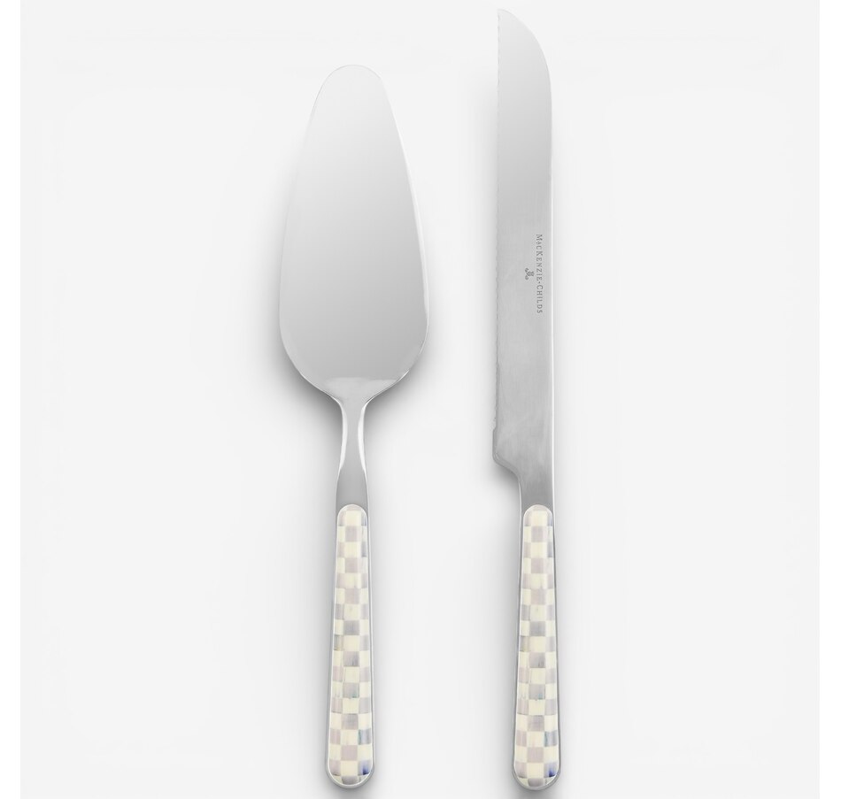 Image 105679_STLCK.jpg, Product 105-679 / Price $120.00, Mackenzie-Childs Bistro Cake Serving Set from MacKenzie Childs on TSC.ca's Kitchen department