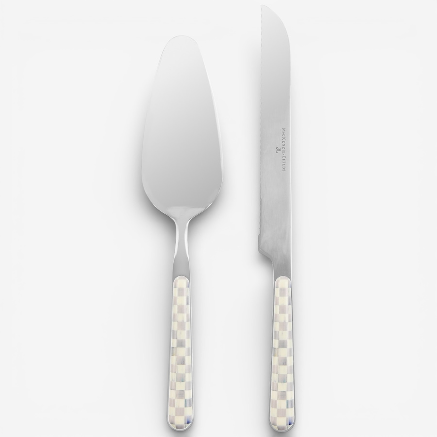 Image 105679_STLCK.jpg, Product 105-679 / Price $120.00, Mackenzie-Childs Bistro Cake Serving Set from MacKenzie Childs on TSC.ca's Kitchen department